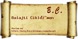 Balajti Ciklámen névjegykártya
